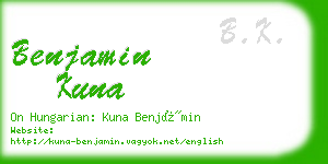 benjamin kuna business card